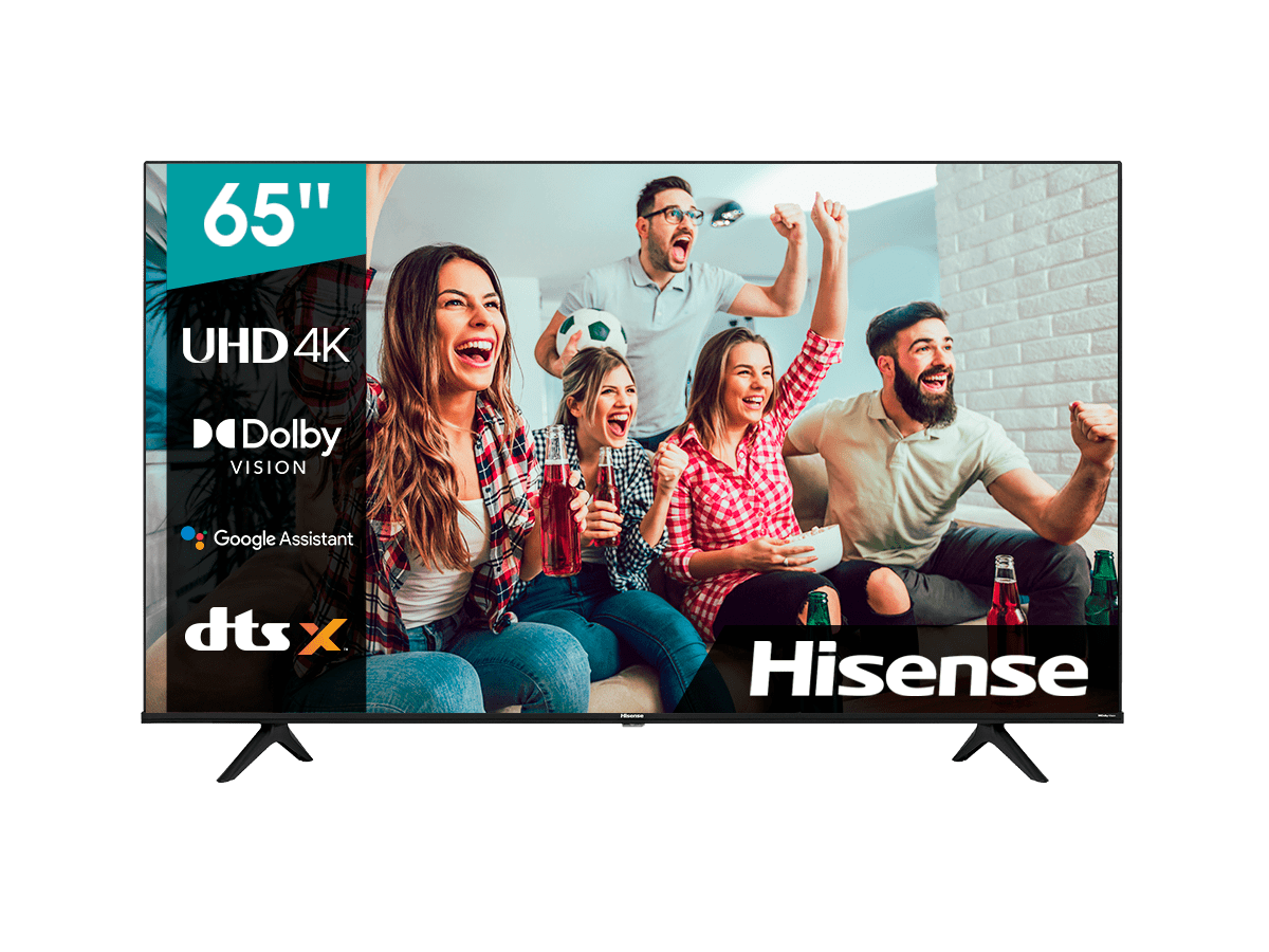 Hisense - Televisión Smart 65A6H serie A6, de 65 pulgadas, con resolución  4K UHD, con Google TV, control remoto de voz, Dolby Vision HDR, DTS Virtual
