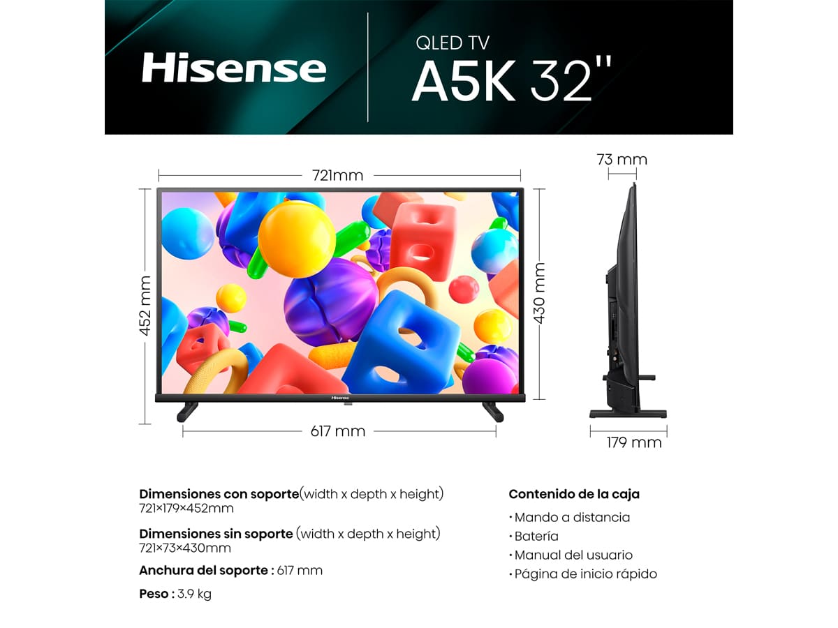 Hisense - TV QLED 32A5KQ