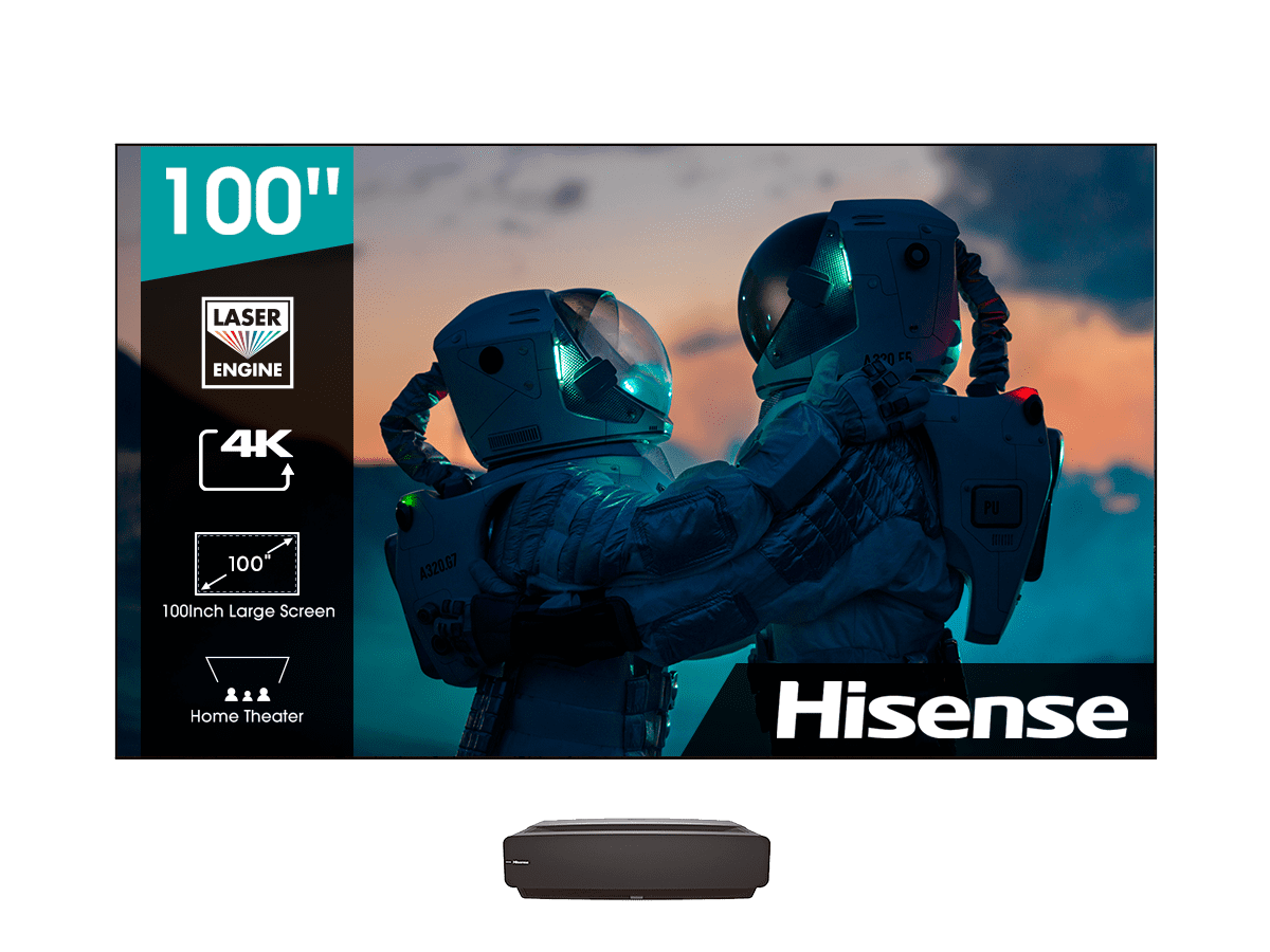 Pantalla Hisense Laser Smart TV de 100 Pulgadas 4K/Ultra HD