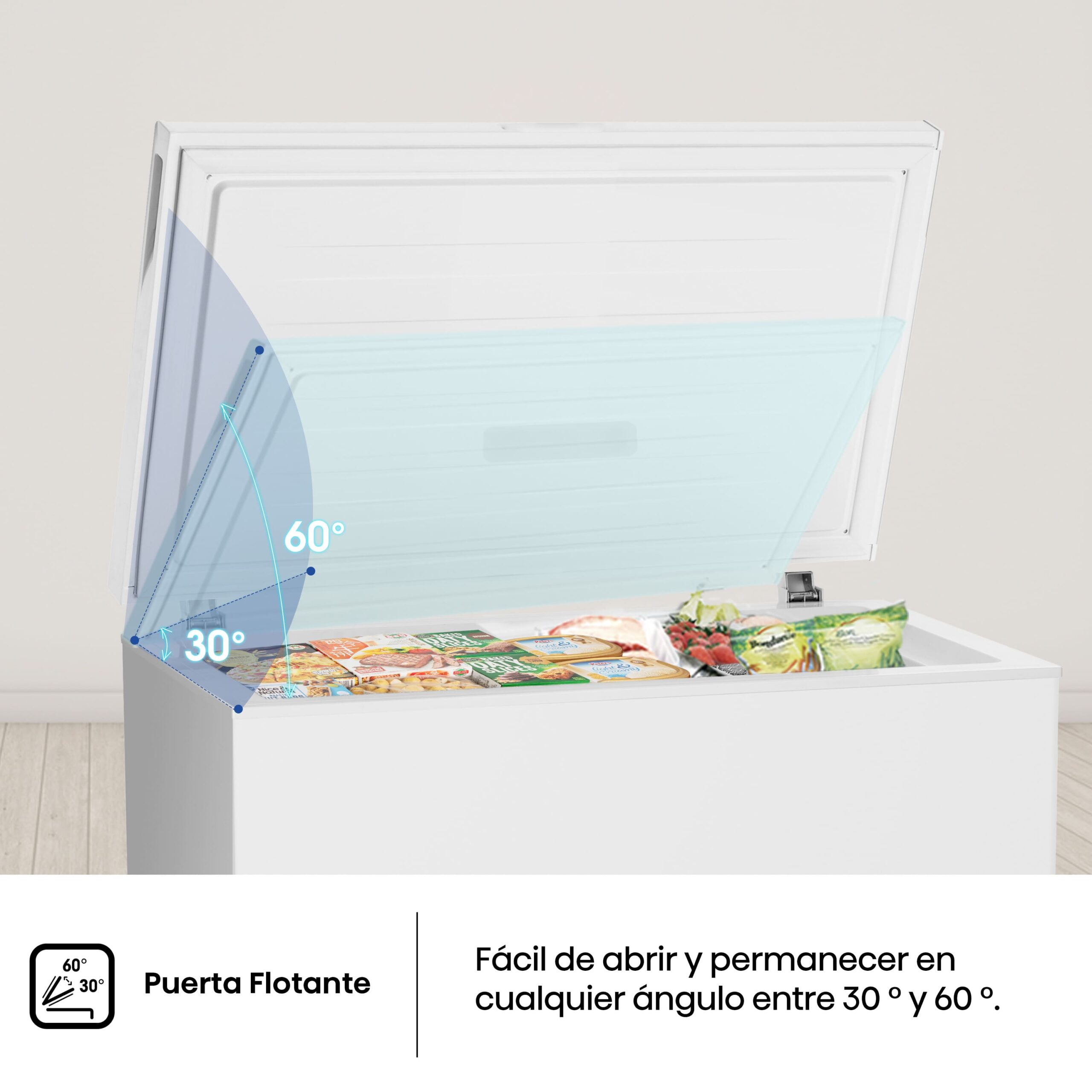 Hisense - FT247D4AWYLE – Arcón Congelador, Clase E, 191L, Blanco