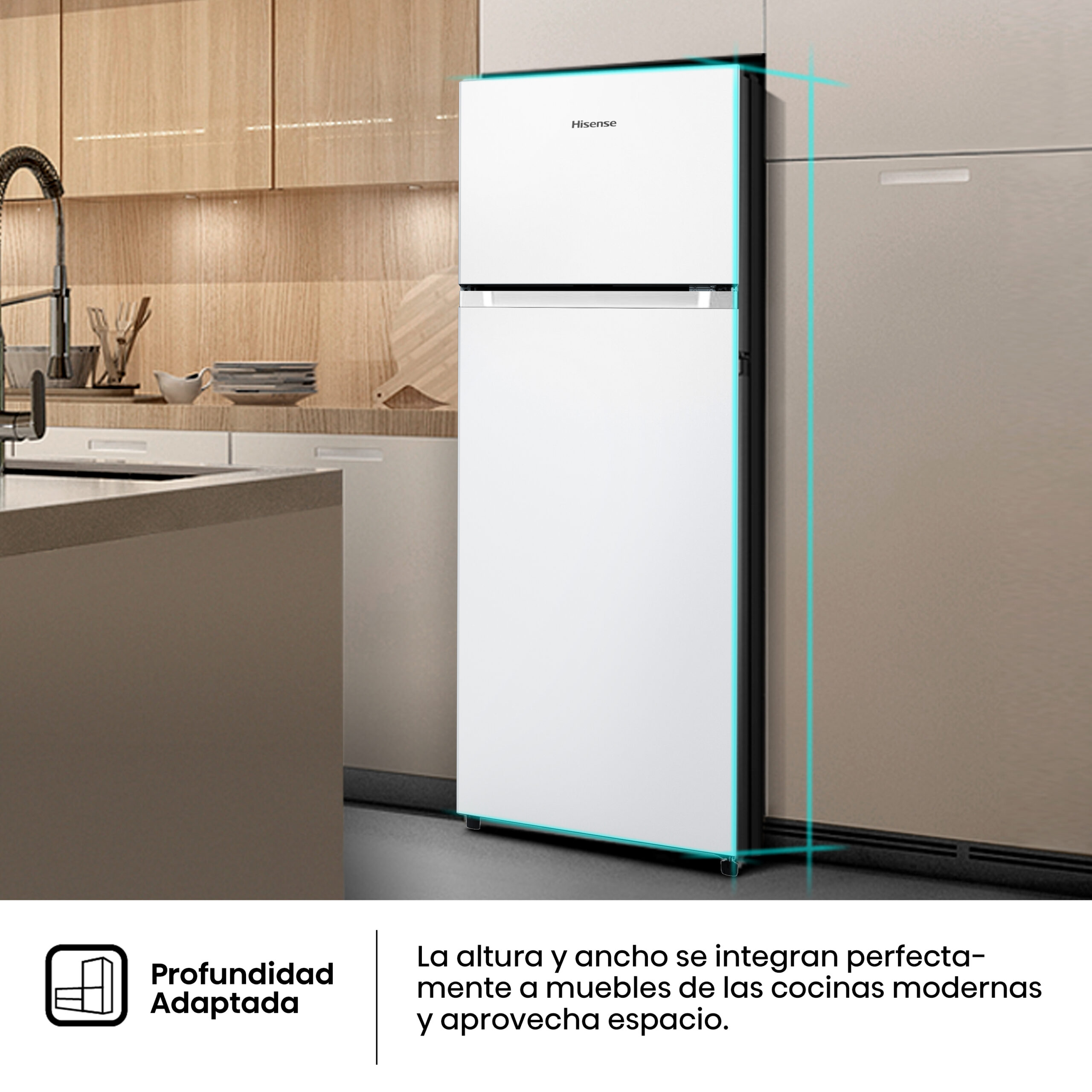 Hisense - MTM55205E – Frigorífico 2 Puertas, Clase E, 206L, Blanco