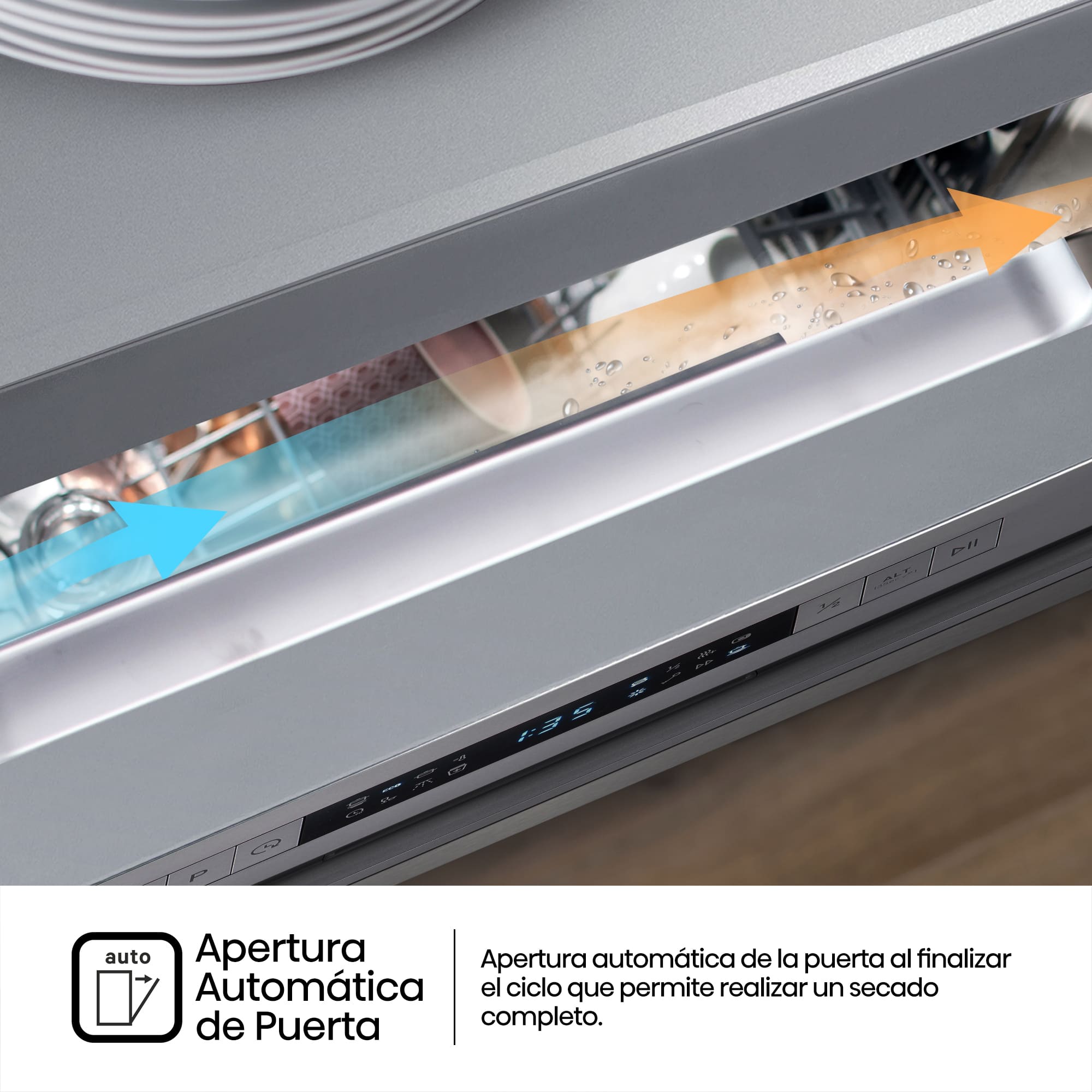 Hisense - HS623D10X – Lavavajillas 60cm, Libre Instalación, Clase D, 14, Inox