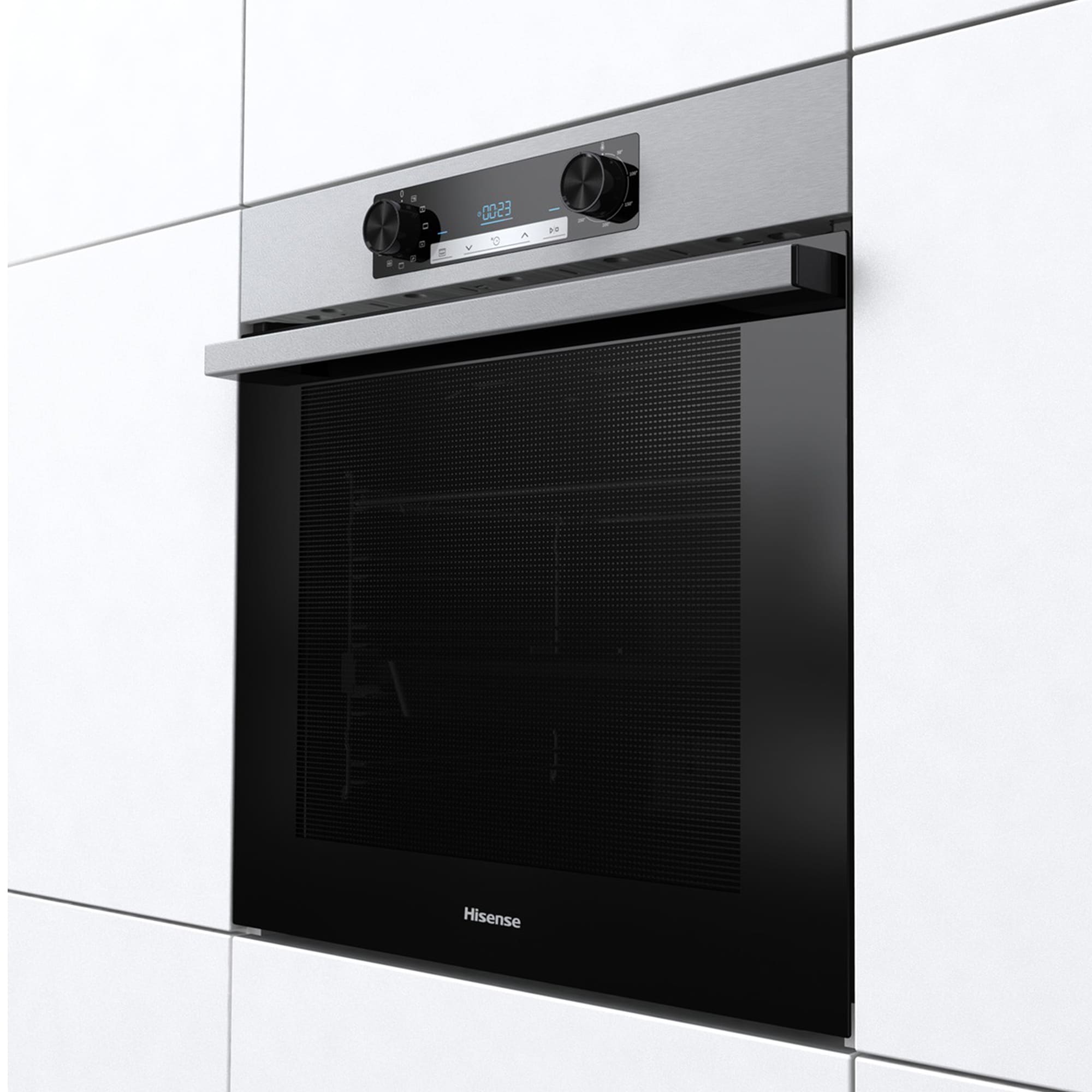 Hisense - BI62216AX – Horno Hidrolítico, Clase A, 77L, Gris Inox