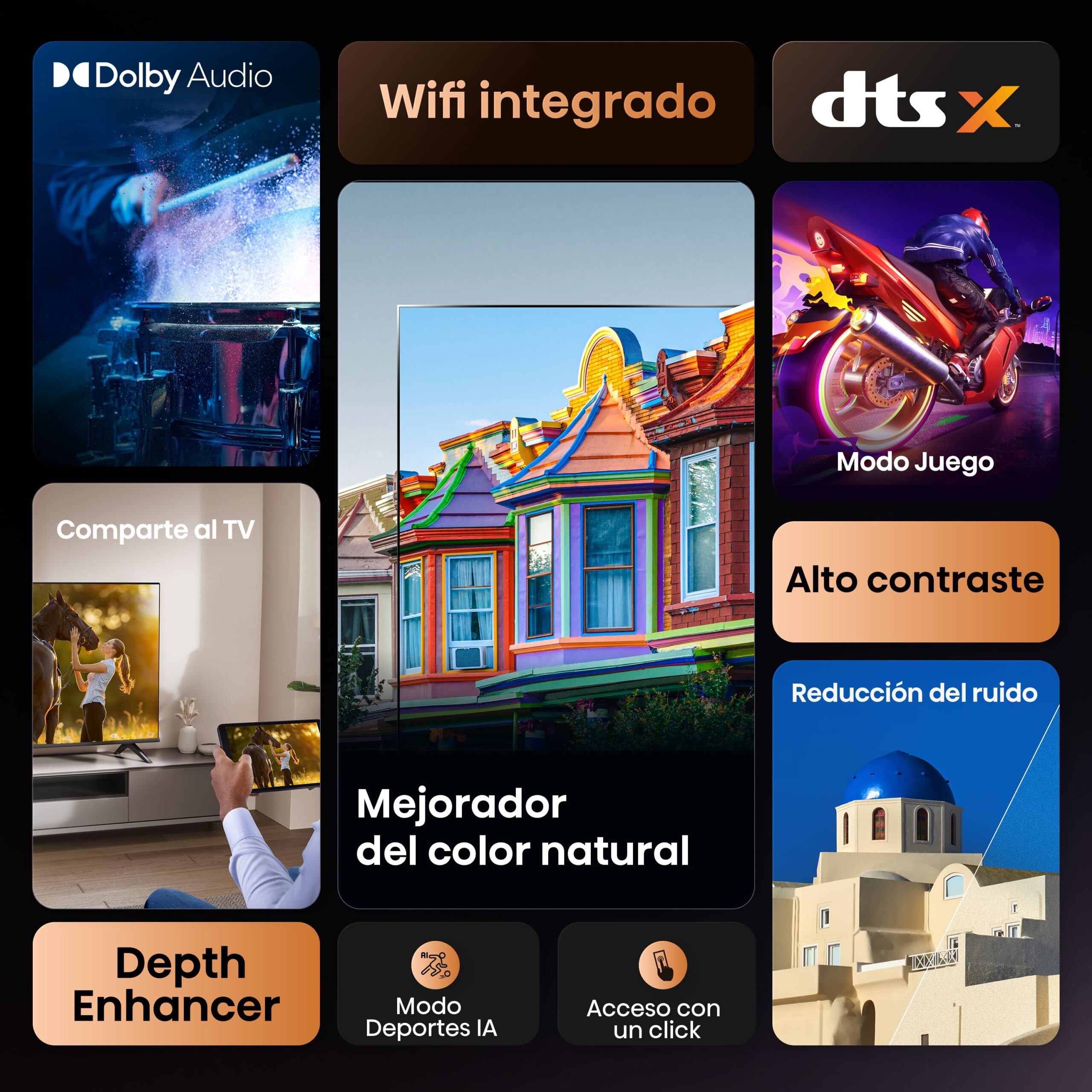 Hisense - Serie A4Q Smart TV 32A4Q HD 32 pulgadas, televisión con Modo Juego