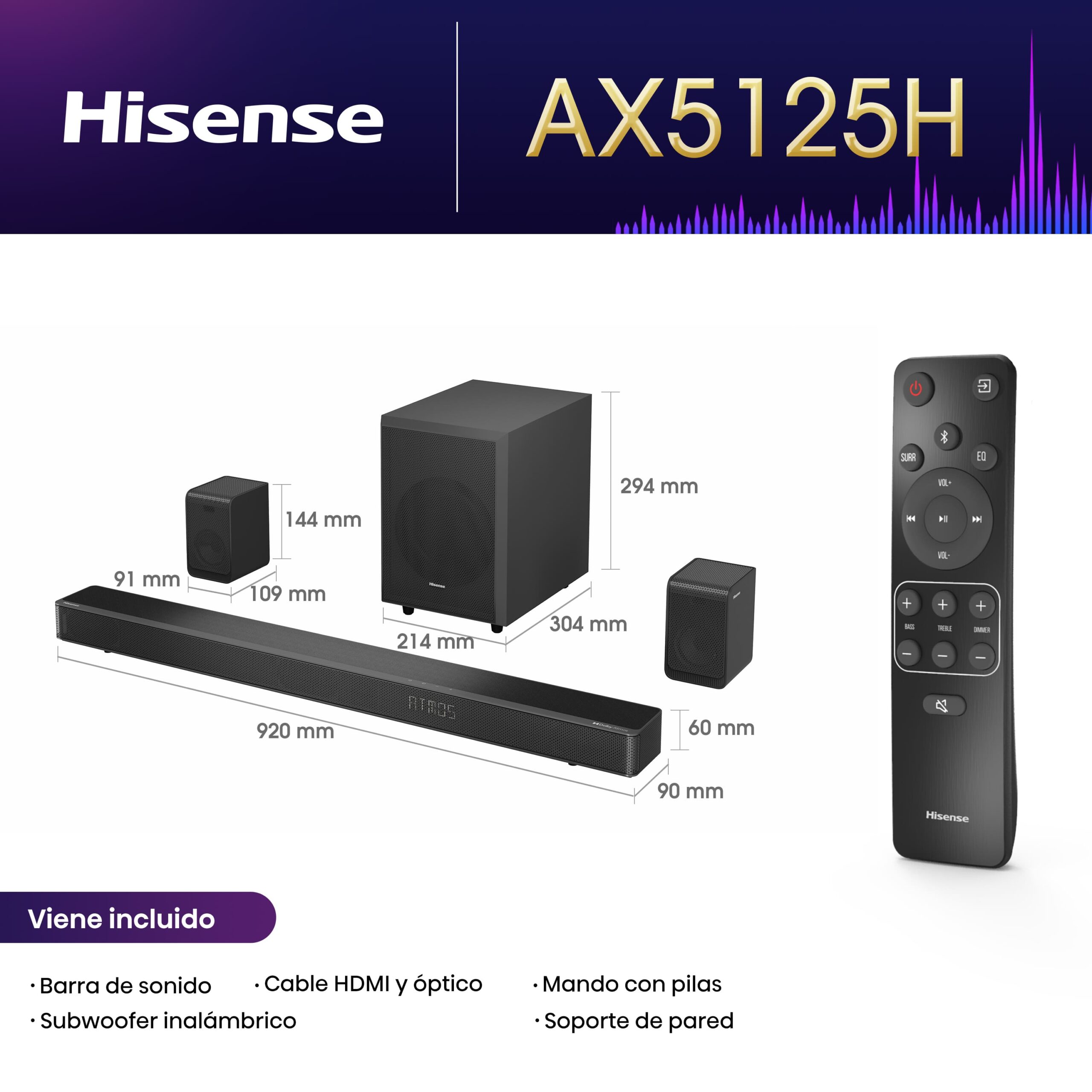 Hisense - Soundbar AX5125H