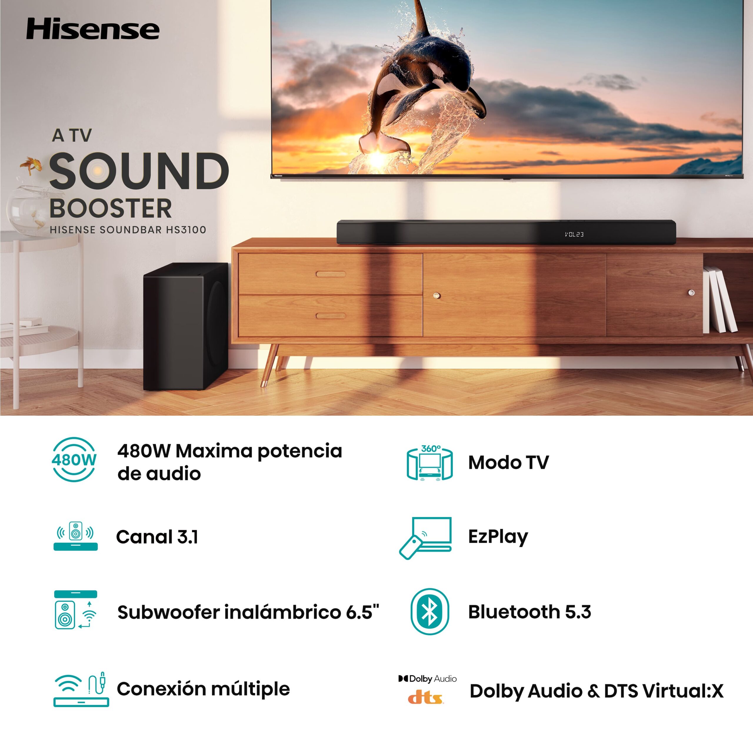 Hisense - Soundbar HS3100