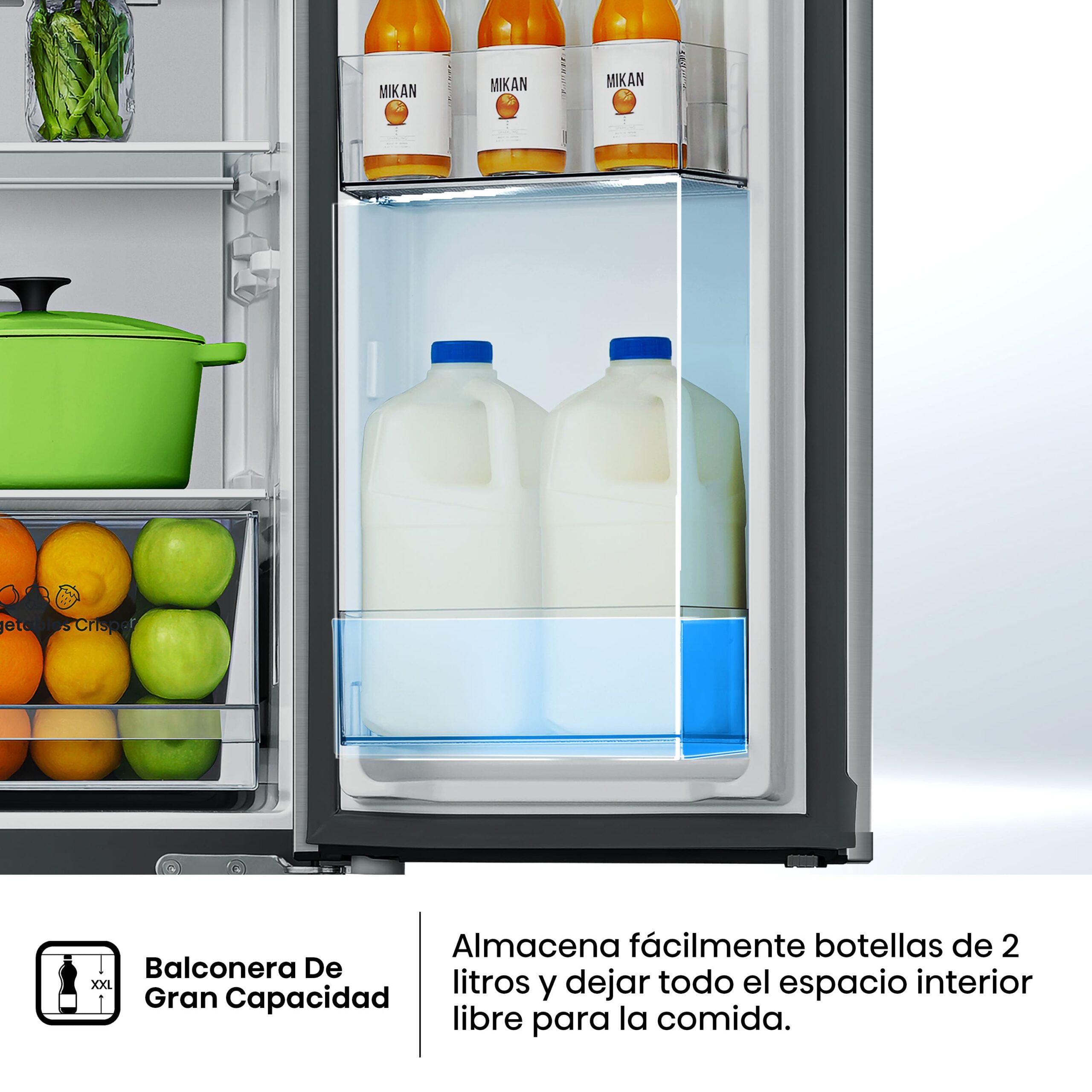 Hisense - RQ5P470SYID – Frigorífico Americano 4 Puertas, Clase D, Capacidad 483L, Color Inox