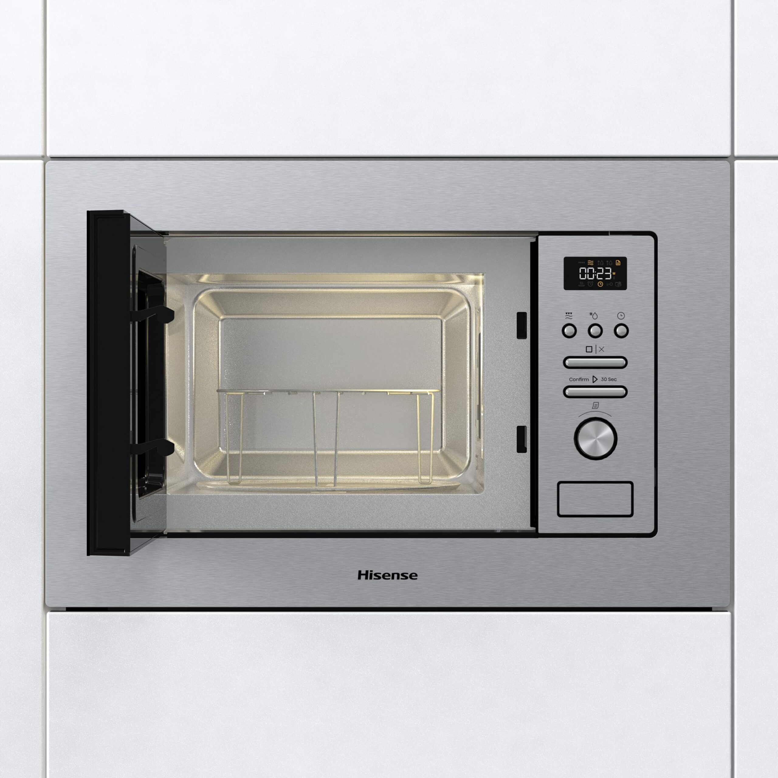 Hisense - BIM320G41X – Microondas Integrable, Capacidad 20L, Color Inox