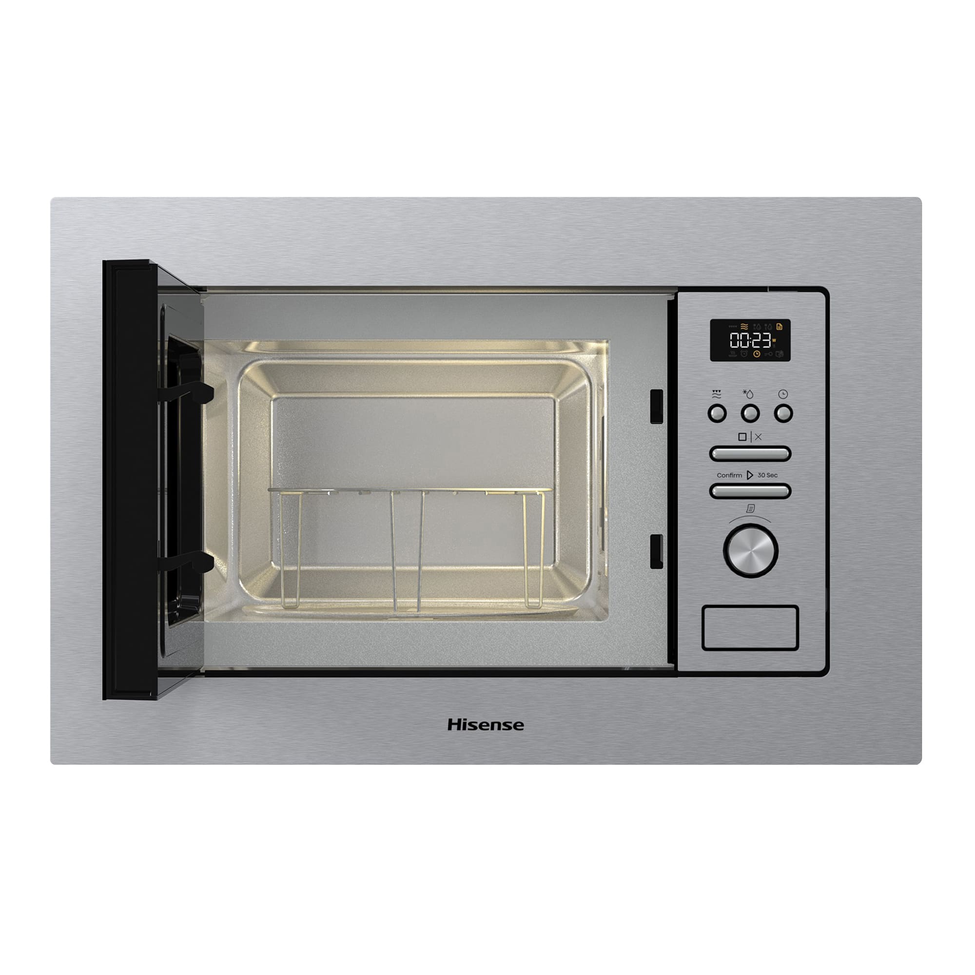 Hisense - BIM320G41X – Microondas de Integración, Capacidad 20L, Color Inox