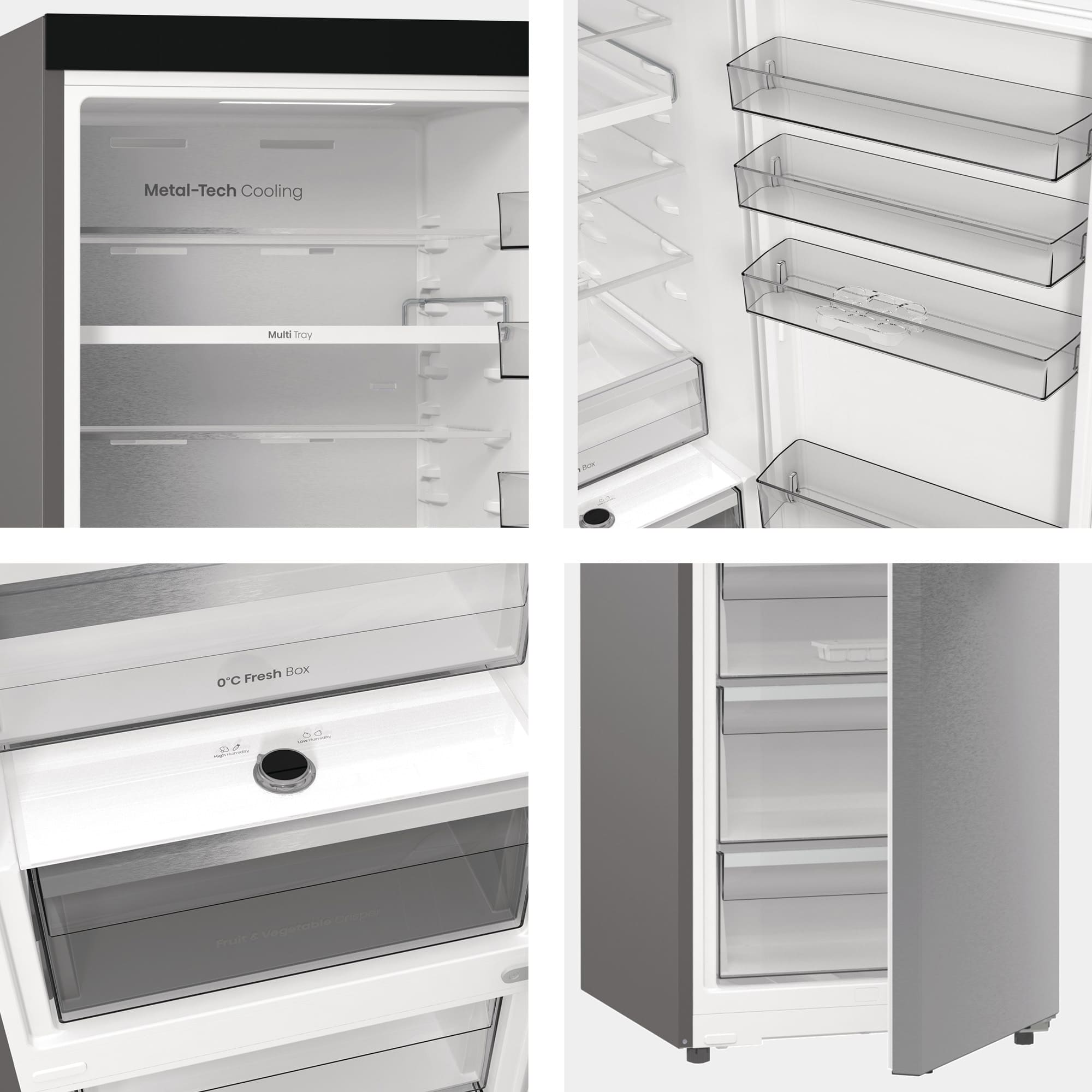 Hisense - RB5P410SACC – Frigorífico Combi 2 Puertas, Clase C, Capacidad 413L, Color inox