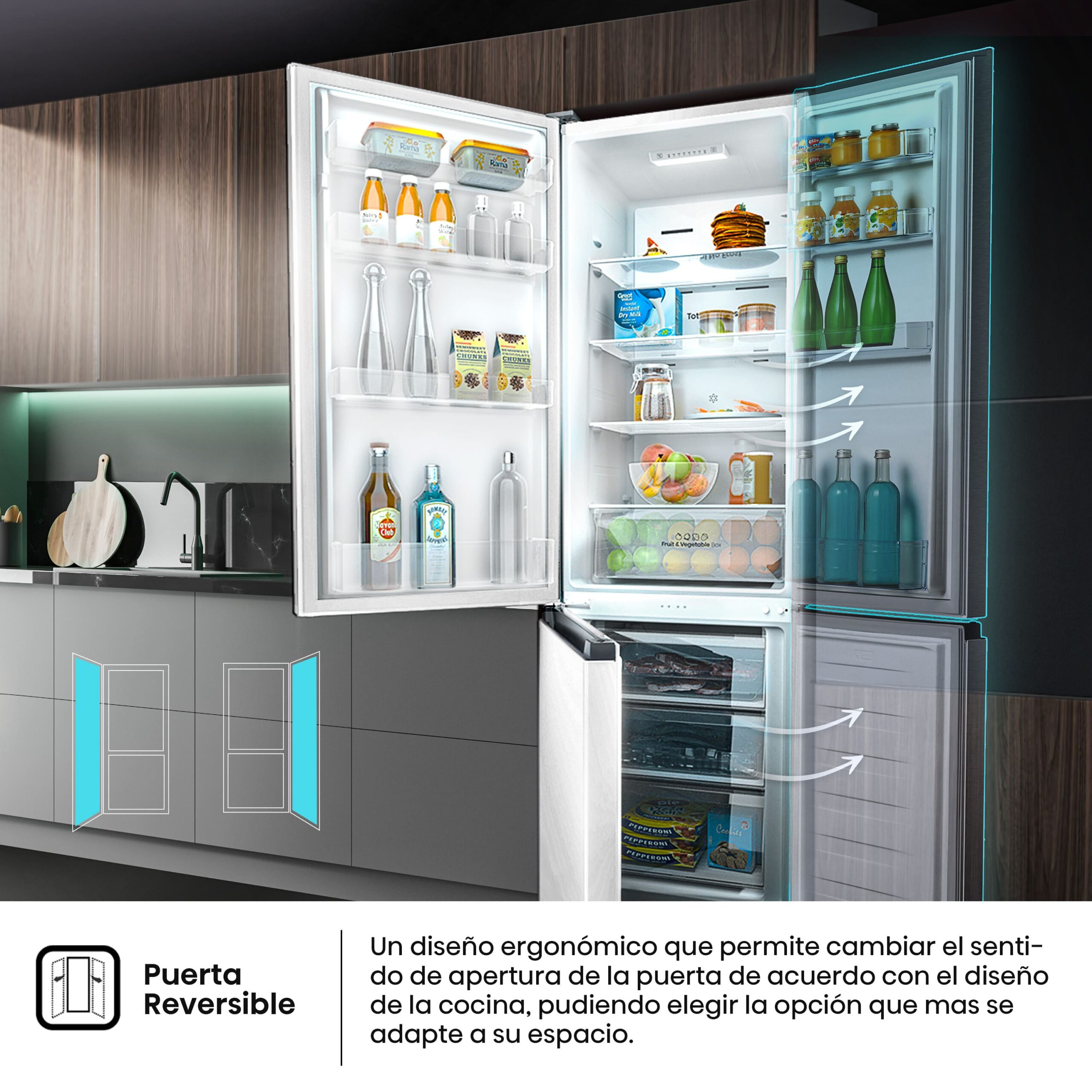 Hisense - RB329N4AWE – Frigorífico Combi 2 Puertas, Clase E , Capacidad 255L, Color Blanco