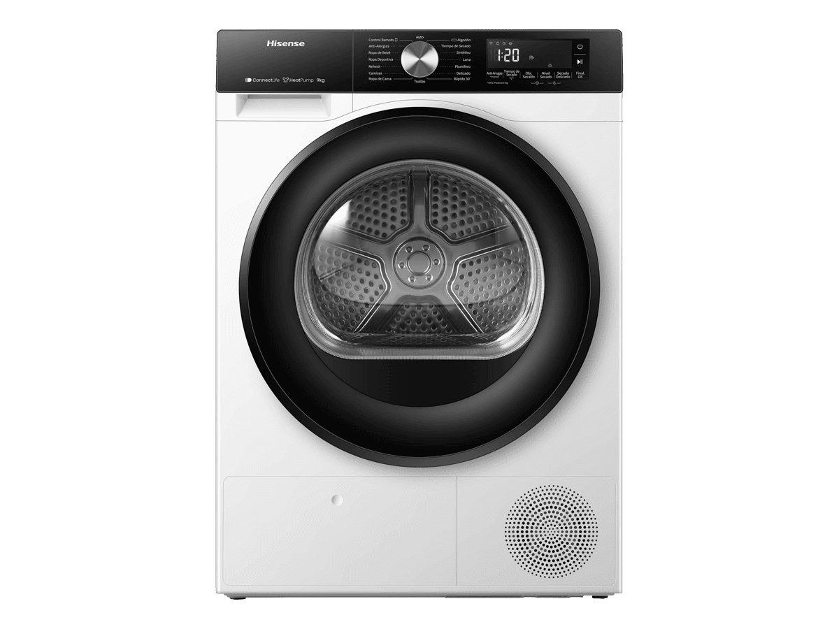 Hisense - DH3S902BW3 – Secadora, Clase A+++, Capacidad 9 kg, Color Blanco, , 