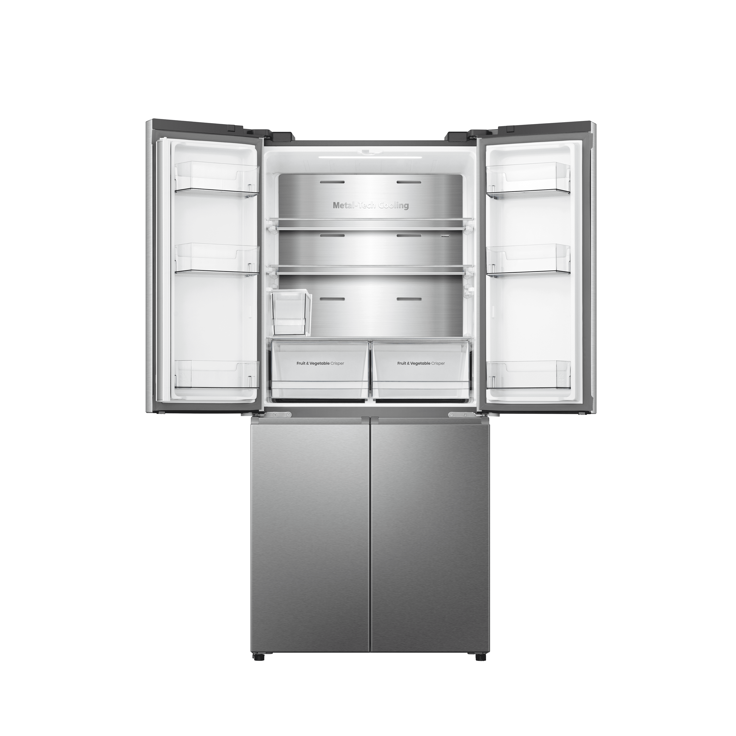 Hisense - RQ5P470SYID – Frigorífico Americano 4 Puertas, Clase D, Capacidad 483L, Color Inox