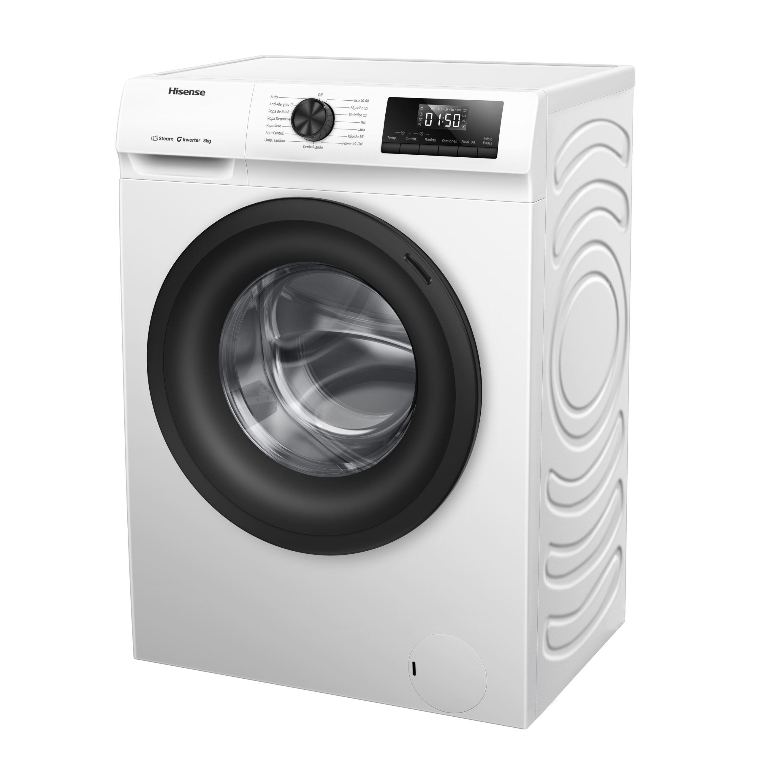 Hisense - WF1Q8041BW – Lavadora De Libre Instalación, Clase A, Capacidad 8 Kg , 1400 rpm, Color Blanco