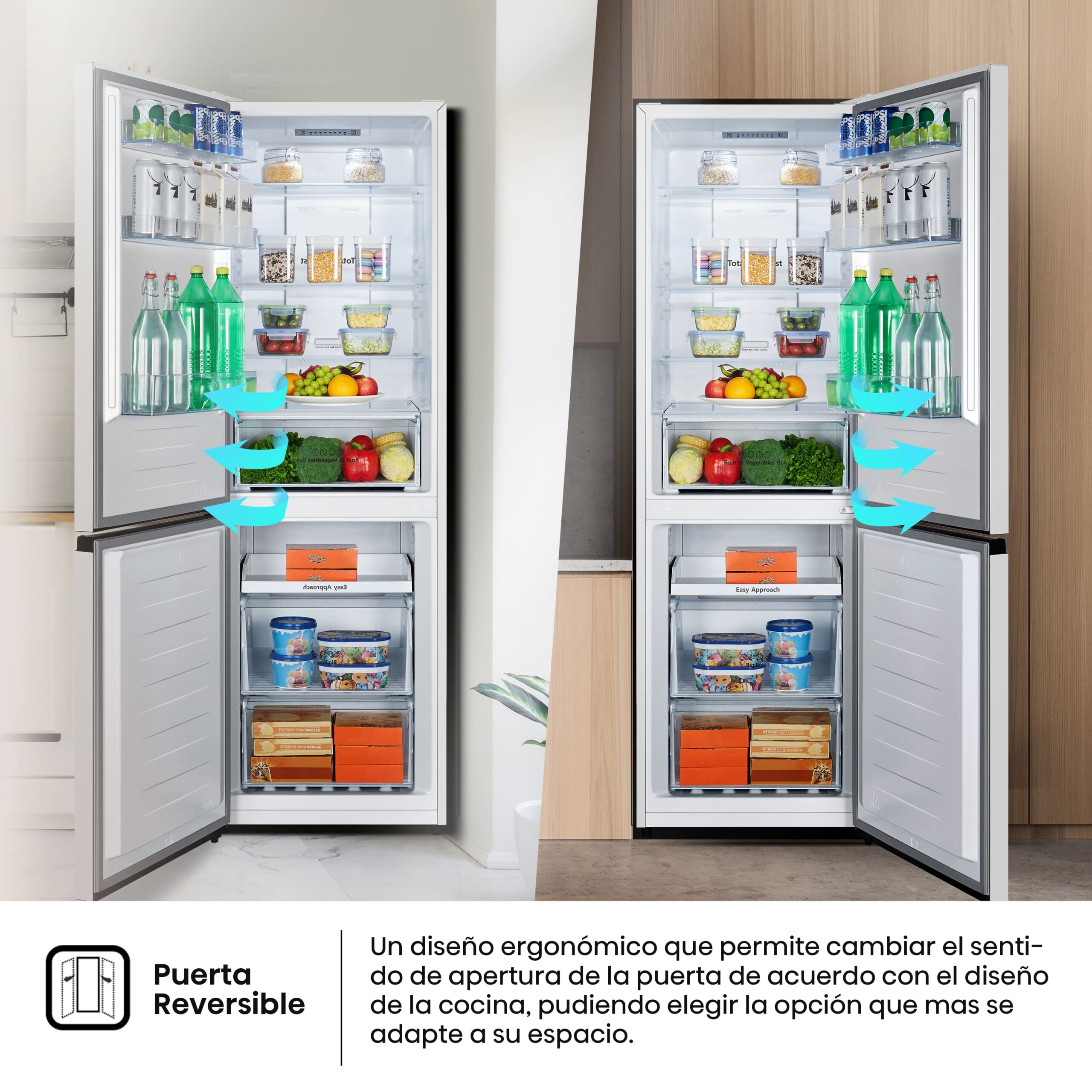 Hisense - RB390N4AWE – Frigorífico Combi 2 Puertas, Clase E , 304L, Blanco