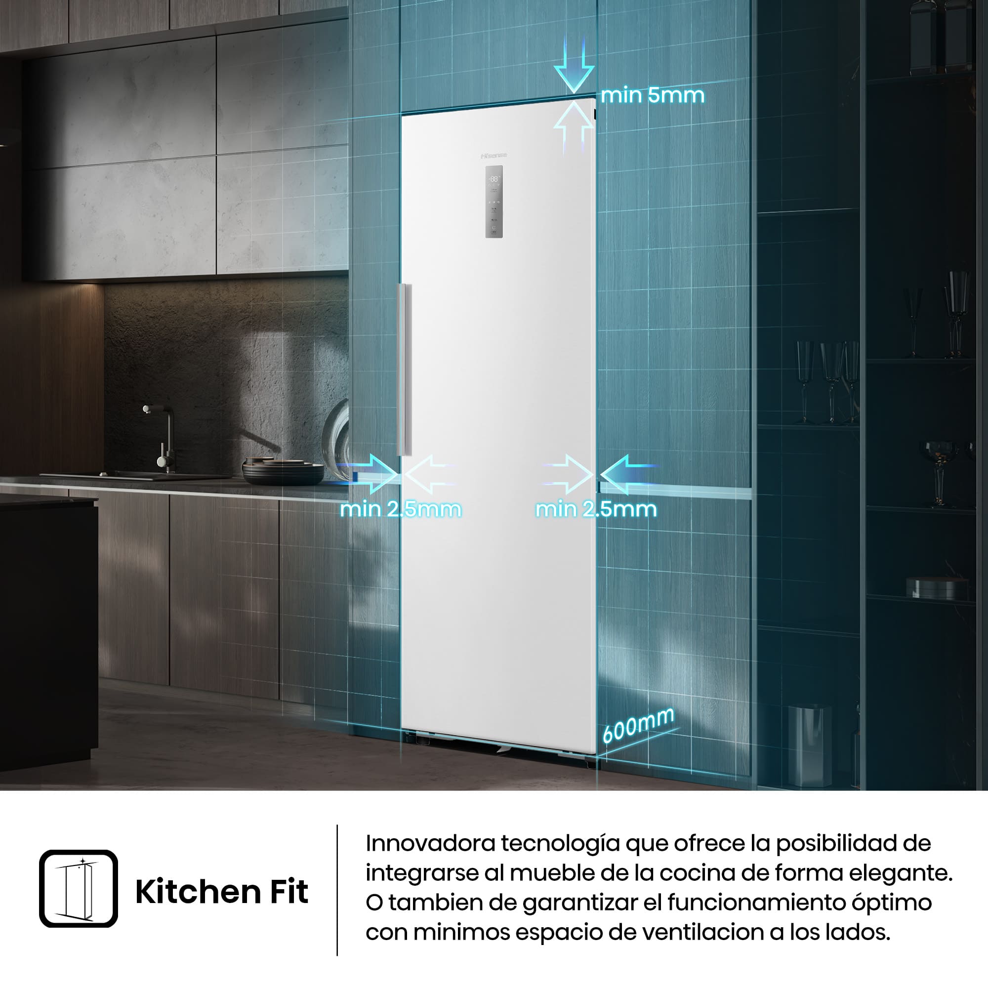 Hisense - RL3K370SEWE – Frigorífico 1 Puerta De Libre Instalación, Clase E, Capacidad 372L, Color Blanco