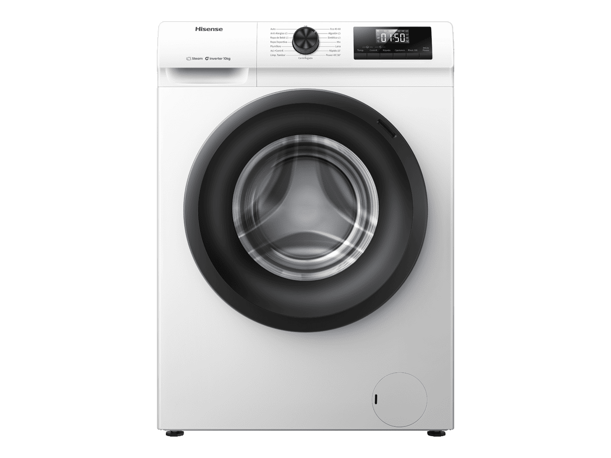 Hisense - WF1Q1041BW – Lavadora, Clase A, Capacidad 10 Kg , 1400 rpm, Color Blanco, , 