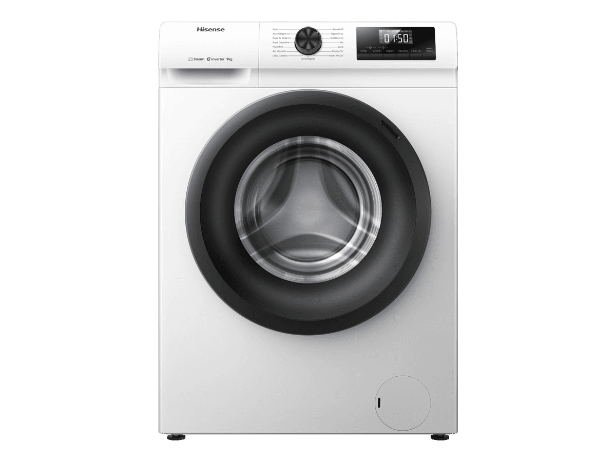 WF1Q9041BW - Lavadora, Clase A, Capacidad 9 Kg , 1400 rpm, Color Blanco