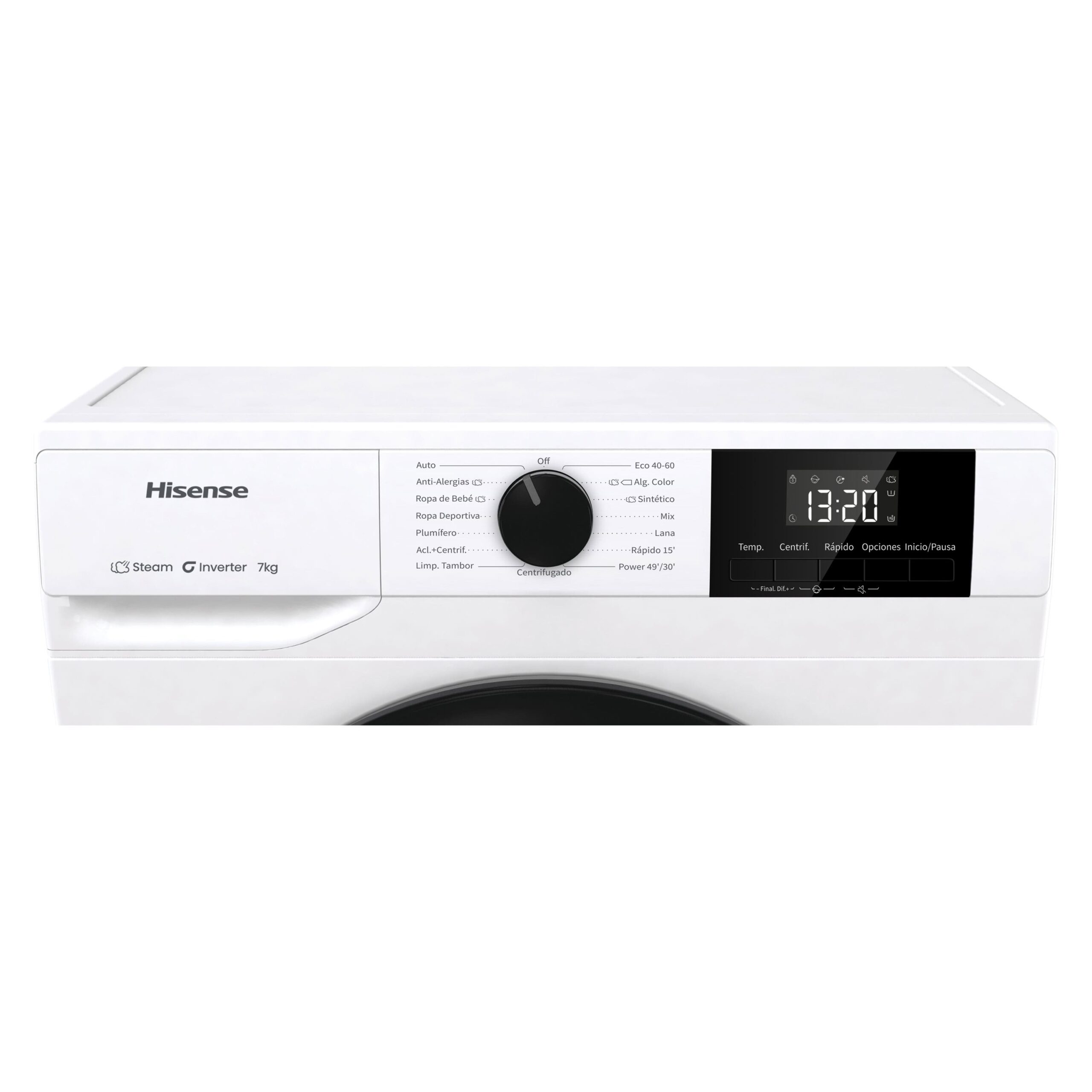 Hisense - WF1G7021BW – Lavadora De Libre Instalación, Clase B, Capacidad 7 Kg, 1200 rpm, Color Blanco