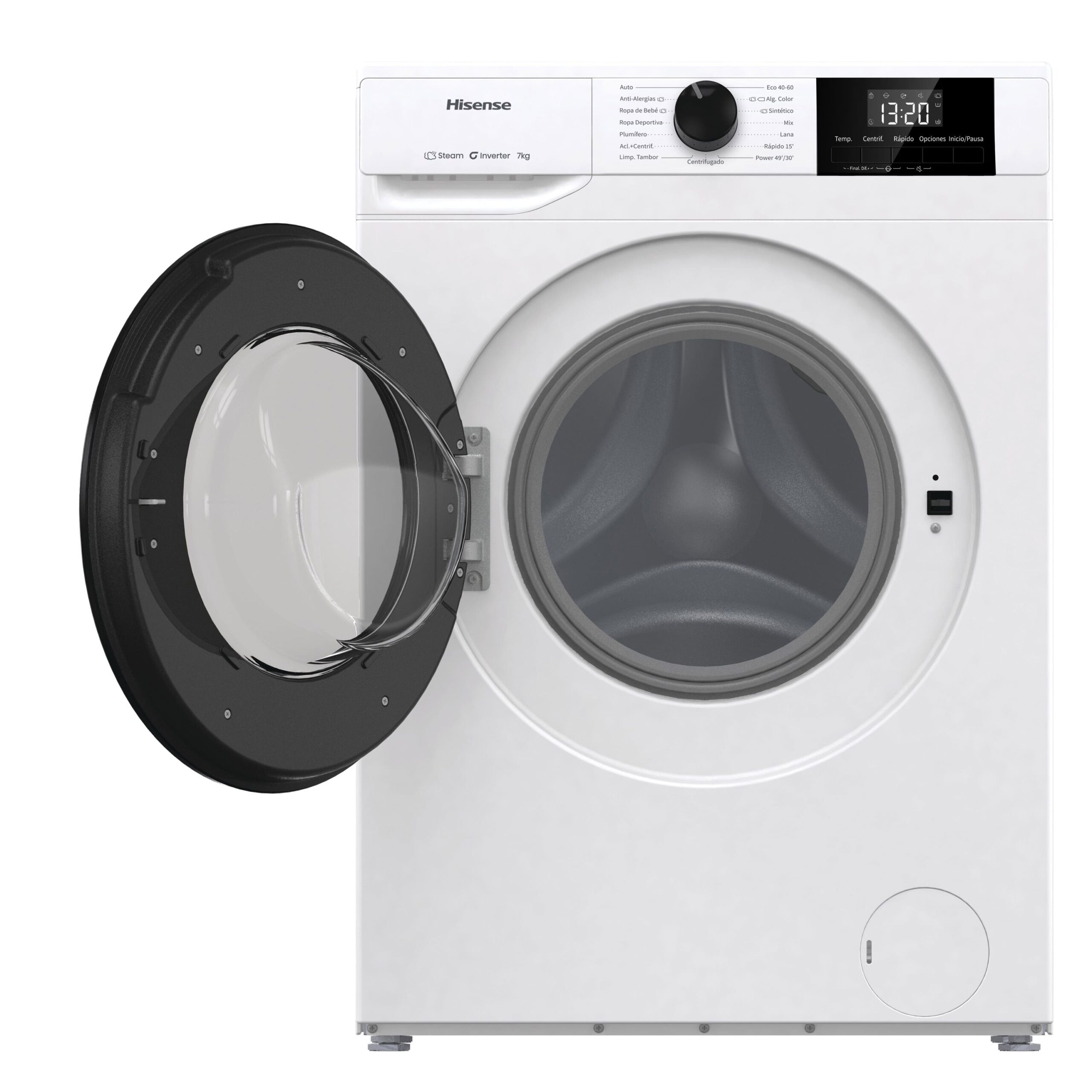 Hisense - WF1G7021BW – Lavadora De Libre Instalación, Clase B, Capacidad 7 Kg, 1200 rpm, Color Blanco