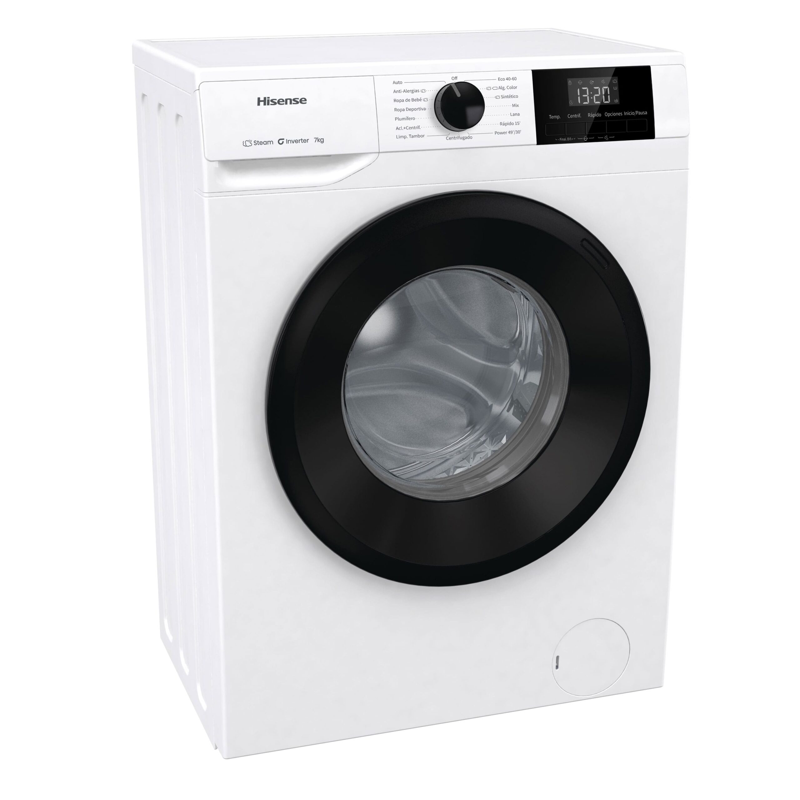 Hisense - WF1G7021BW – Lavadora De Libre Instalación, Clase B, Capacidad 7 Kg, 1200 rpm, Color Blanco