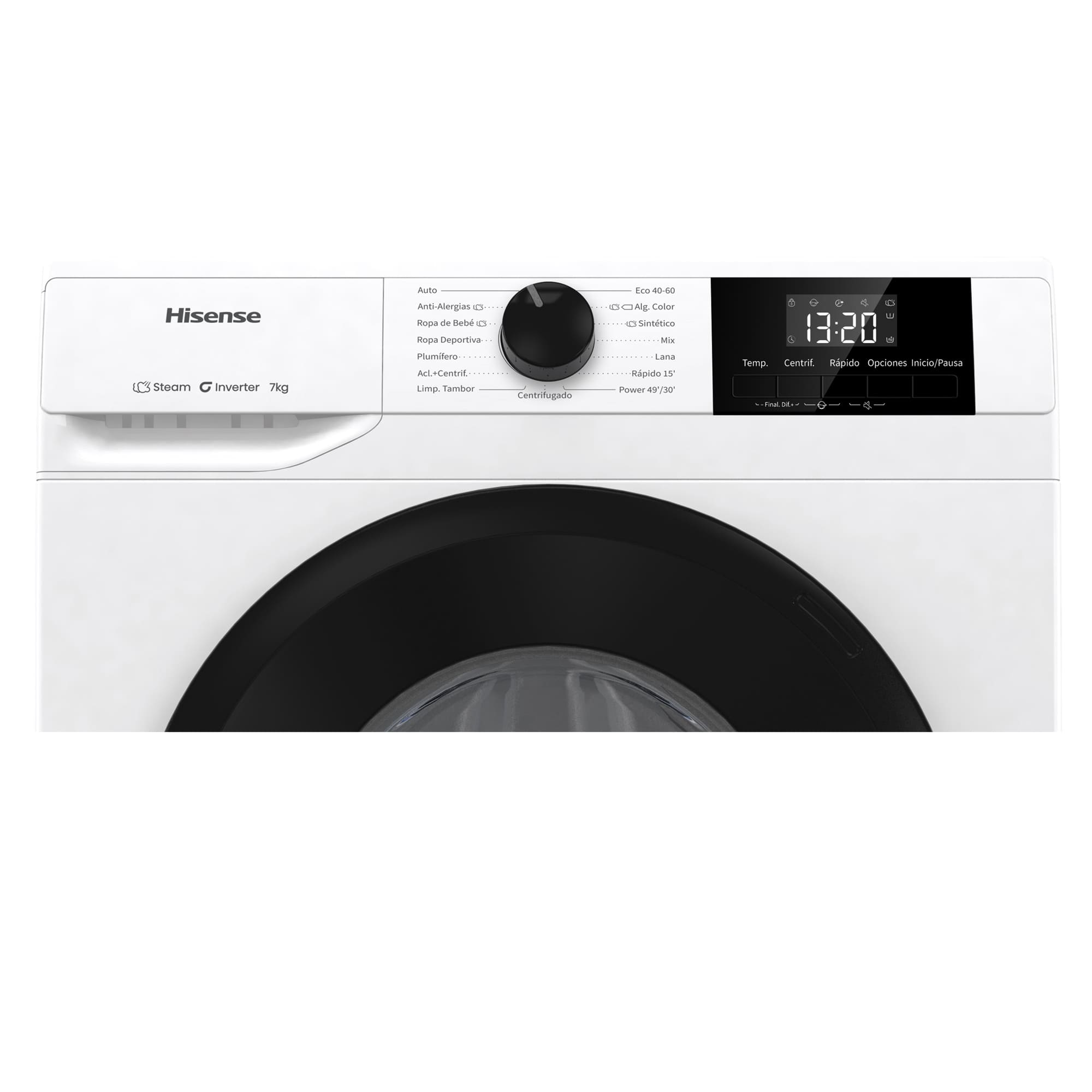 Hisense - WF1G7021BW – Lavadora De Libre Instalación, Clase B, Capacidad 7 Kg, 1200 rpm, Color Blanco