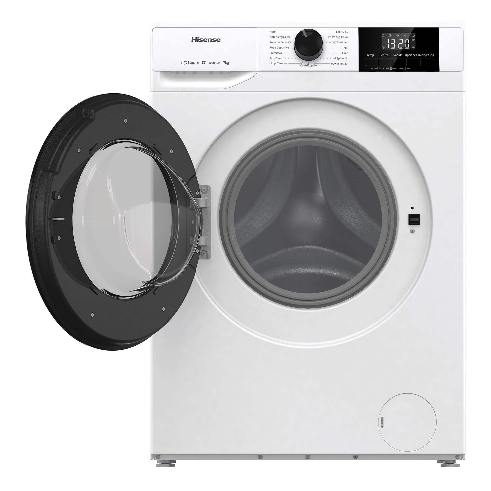 Hisense - WF1G7021BW – Lavadora De Libre Instalación, Clase B, Capacidad 7 Kg, 1200 rpm, Color Blanco