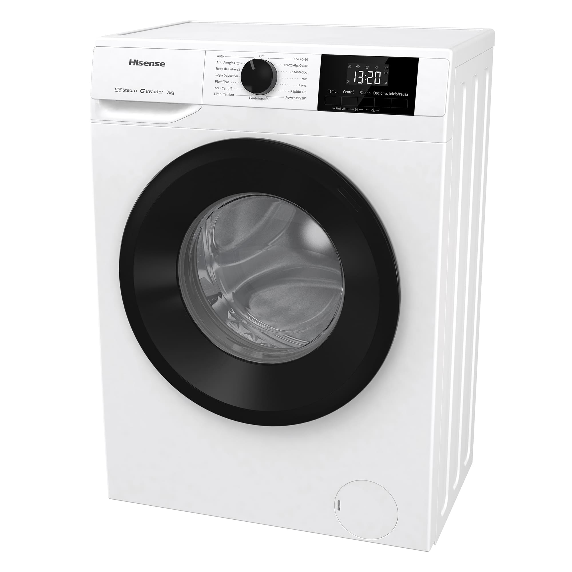 Hisense - WF1G7021BW – Lavadora De Libre Instalación, Clase B, Capacidad 7 Kg, 1200 rpm, Color Blanco