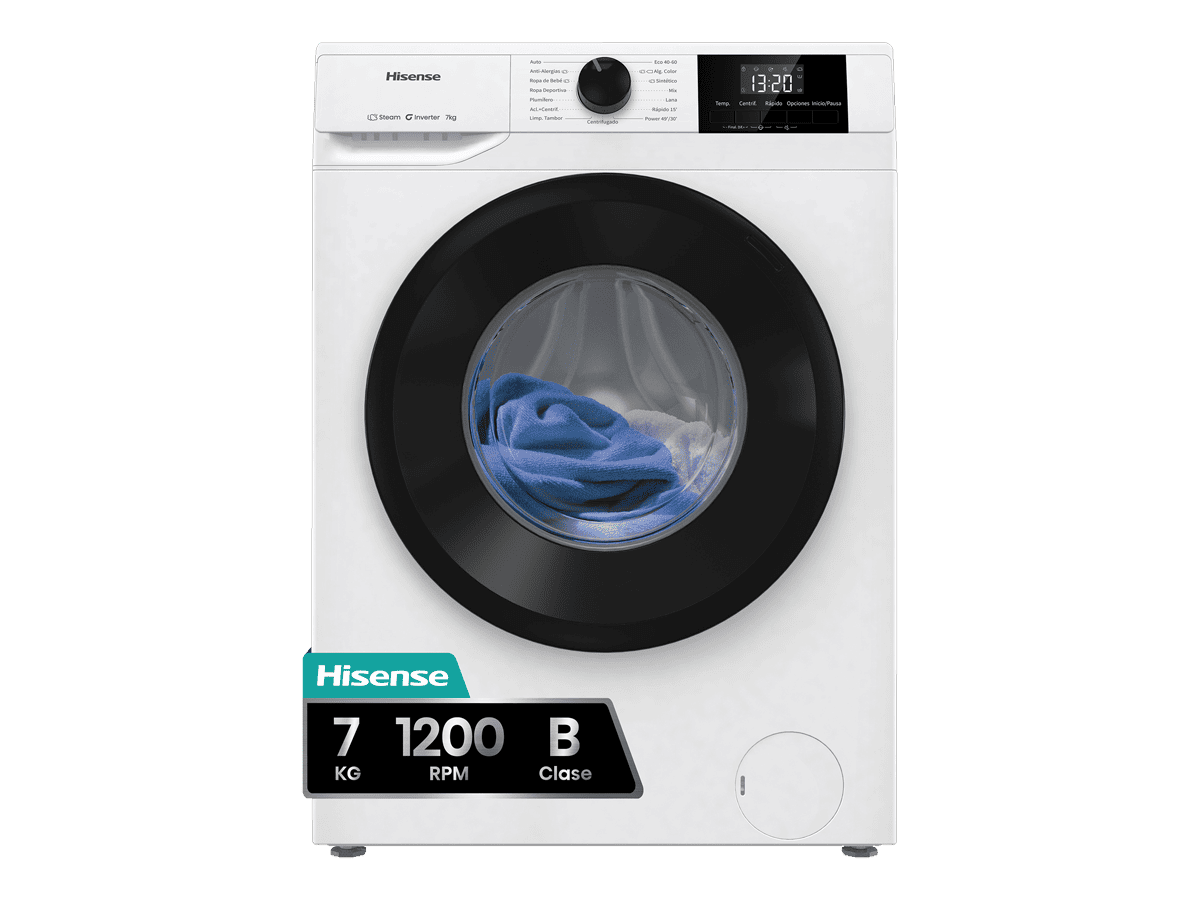 WF1G7021BW - Lavadora De Libre Instalación, Clase B, Capacidad 7 Kg, 1200 rpm, Color Blanco