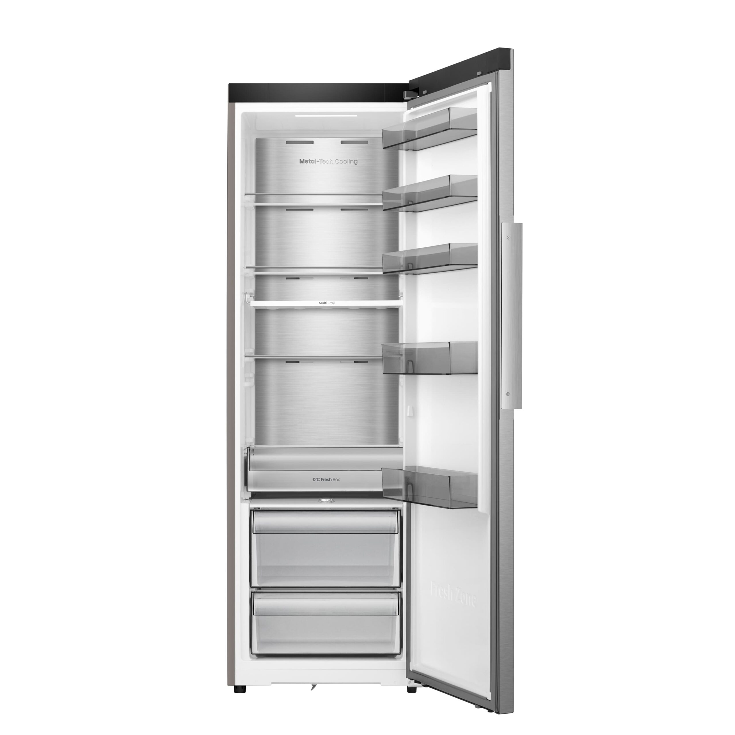 Hisense - RL3K370SAIE – Frigorífico 1 Puerta De Libre Instalación Kitchen Fit, Clase E, Capacidad 372L, Color Inox