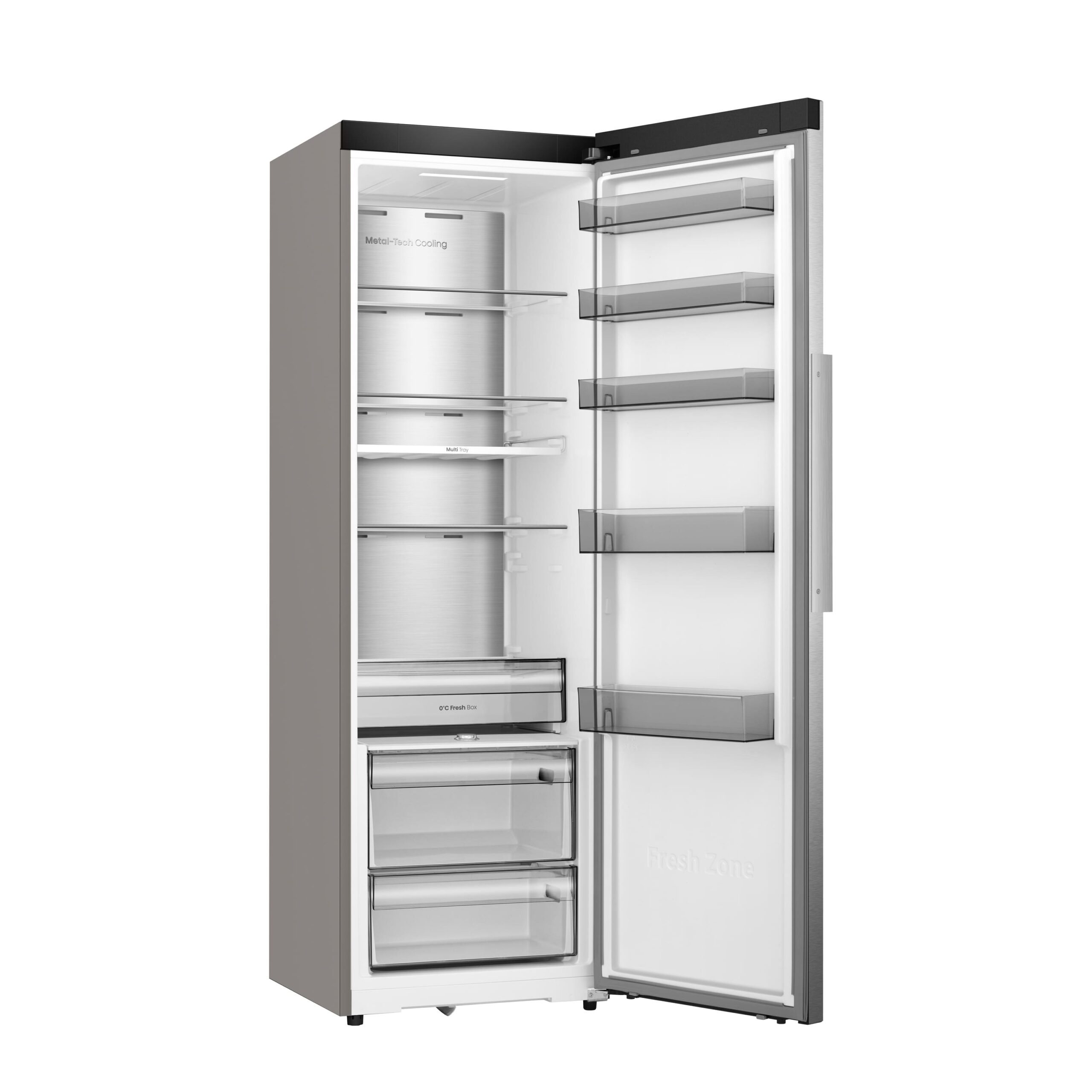 Hisense - RL3K370SAIE – Frigorífico 1 Puerta De Libre Instalación Kitchen Fit, Clase E, Capacidad 372L, Color Inox