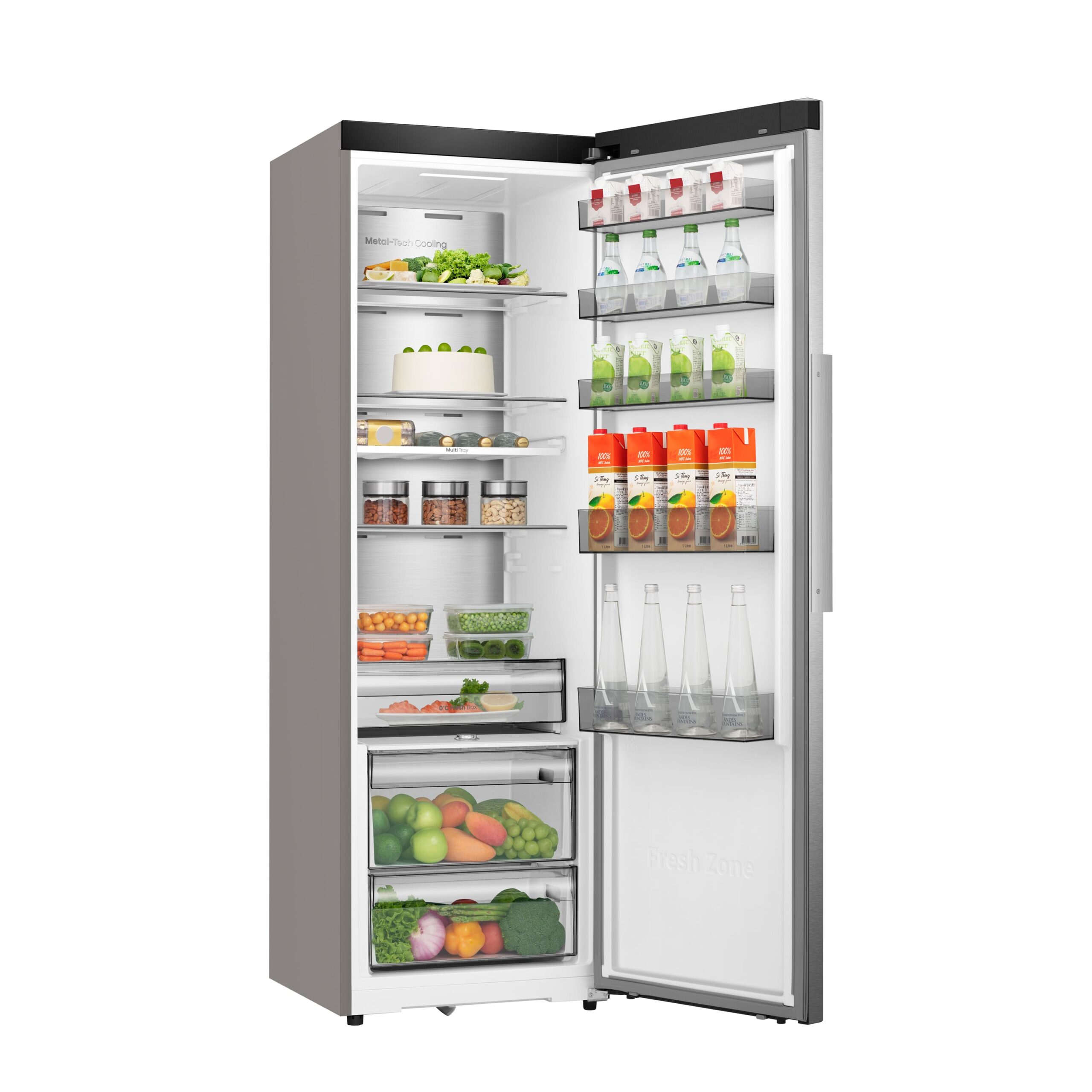 Hisense - RL3K370SAIE – Frigorífico 1 Puerta De Libre Instalación Kitchen Fit, Clase E, Capacidad 372L, Color Inox