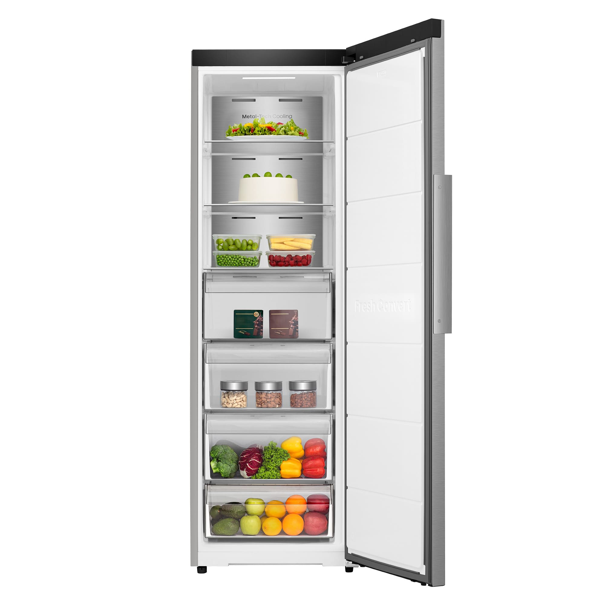 Hisense - FT3K310SAIE – Congelador 1 Puerta De Libre Instalación Kitchen Fit, Clase E, Capacidad 312L, Color Inox